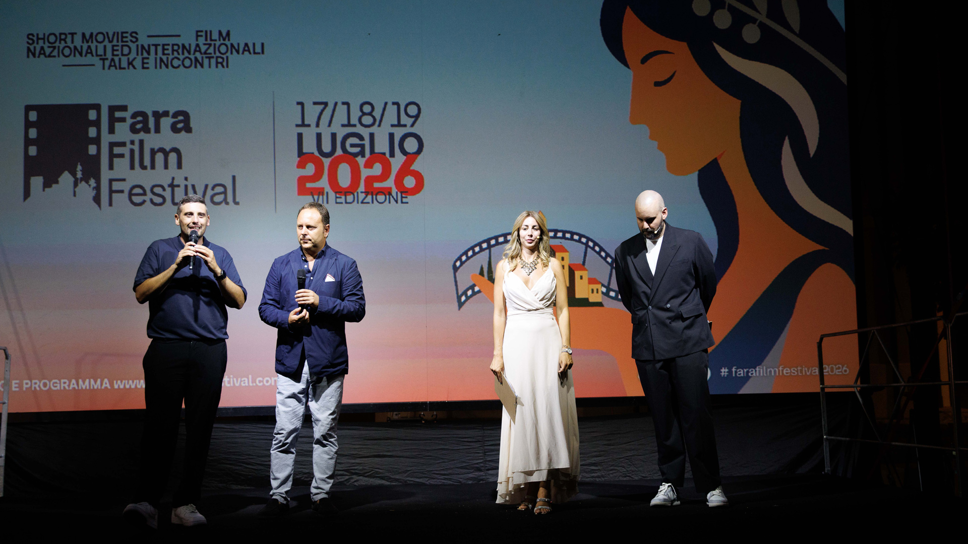 Daniele Urciuolo, Riccardo Martini, Martina Minicucci e Renzo Di Falco al Fara Film Festival 2026